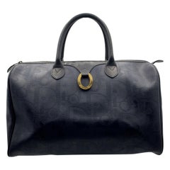 Christian Dior Vintage Blau Monogramm Duffle Duffel Weekender Tasche