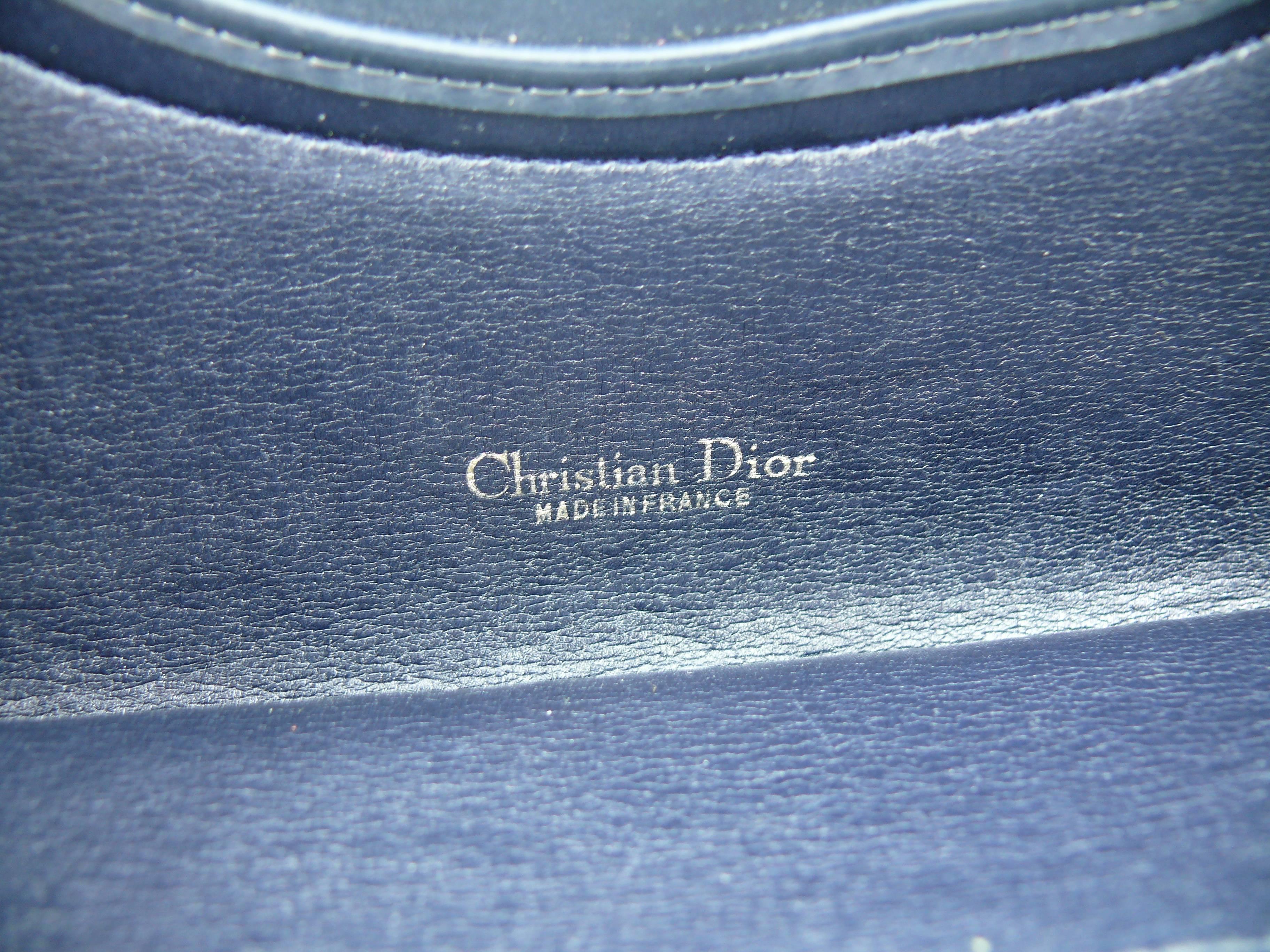 Christian Dior Vintage Blue Monogram Iconic Canvas Bag 2
