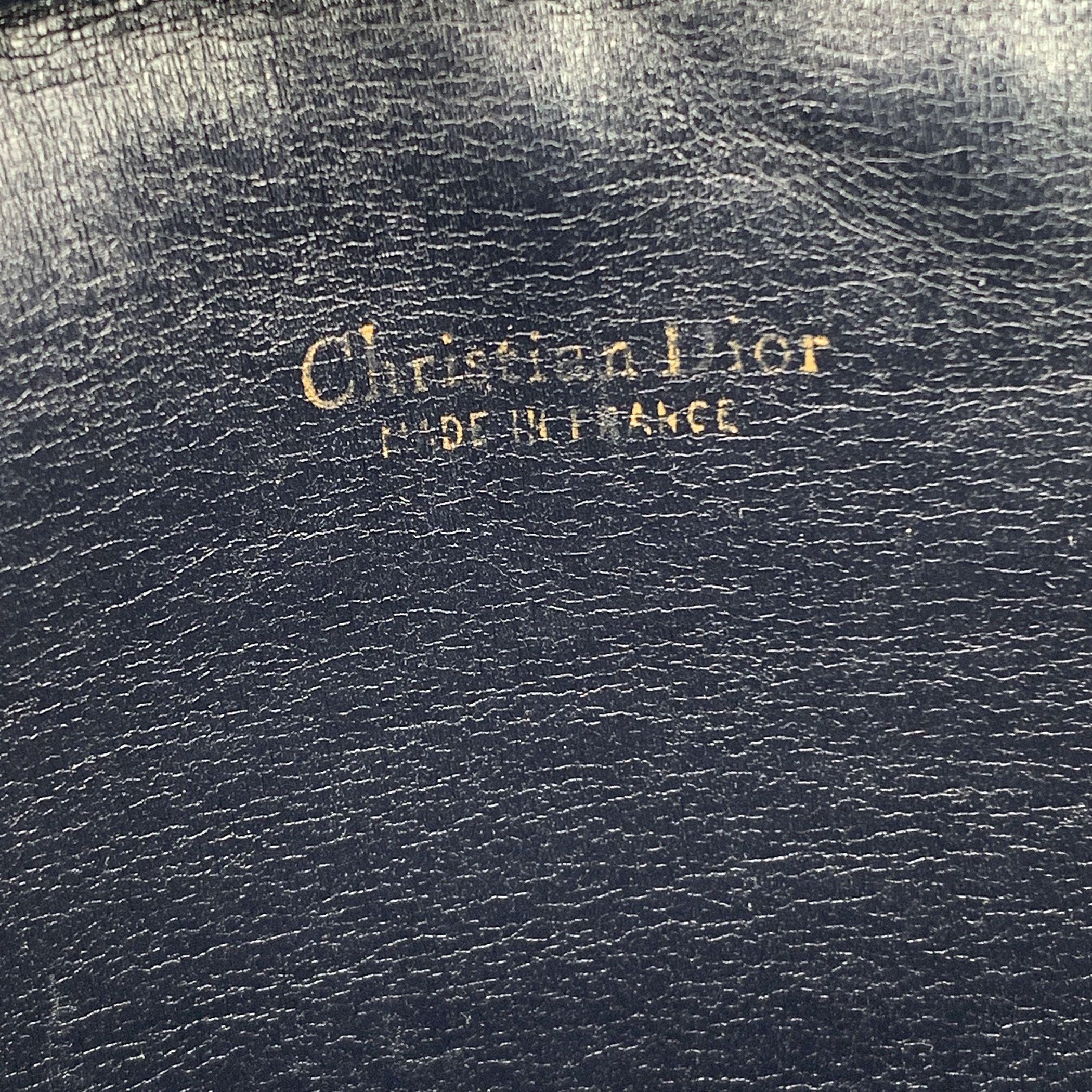 Christian Dior Vintage Blue Oblique Canvas Monogram Shoulder Bag 1