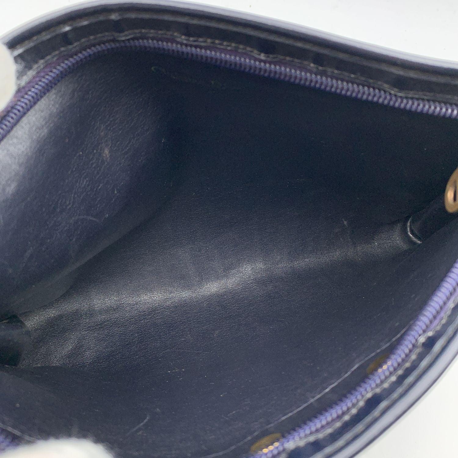 Christian Dior Vintage Blue Oblique Canvas Monogram Shoulder Bag 2