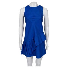 Christian Dior Vintage Blue Silk Blend A-Line Dress Sz.40/S