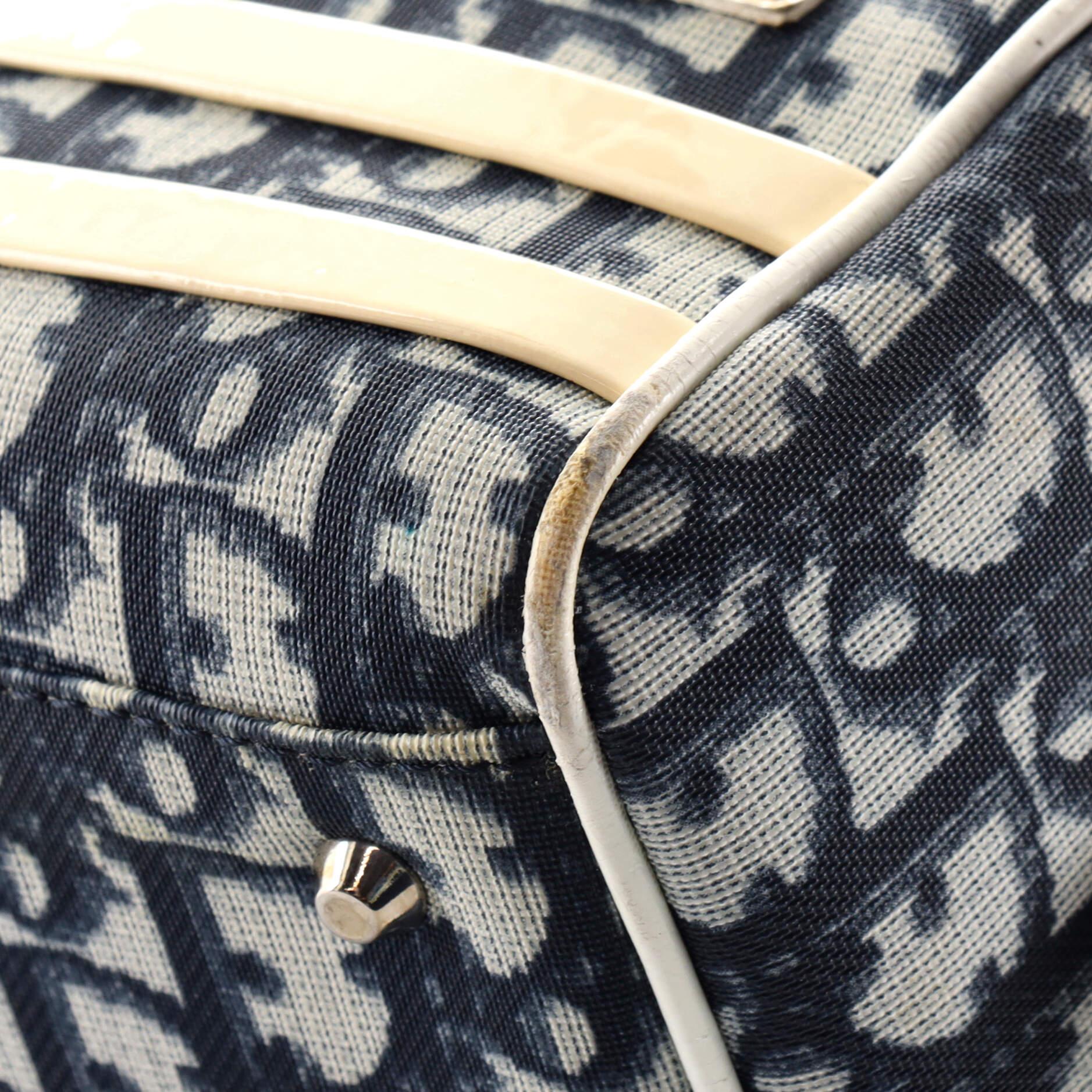 Christian Dior Vintage Boston Bag Diorissimo Coated Canvas Medium In Fair Condition In NY, NY