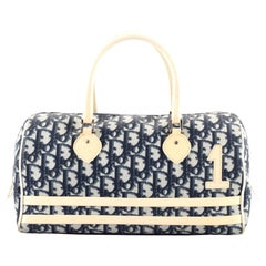 Christian Dior Vintage Boston Bag Diorissimo Coated Canvas Medium