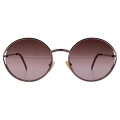Christian Dior Vintage Bronze Metal Round Sunglasses CD 3500 10K 135mm