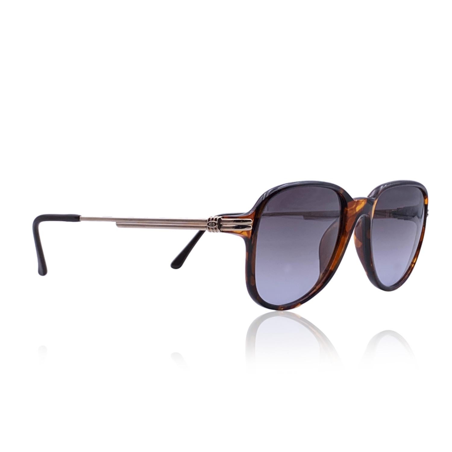 Gray Christian Dior Vintage Brown Acetate Sunglasses 2522 54-18 130 mm