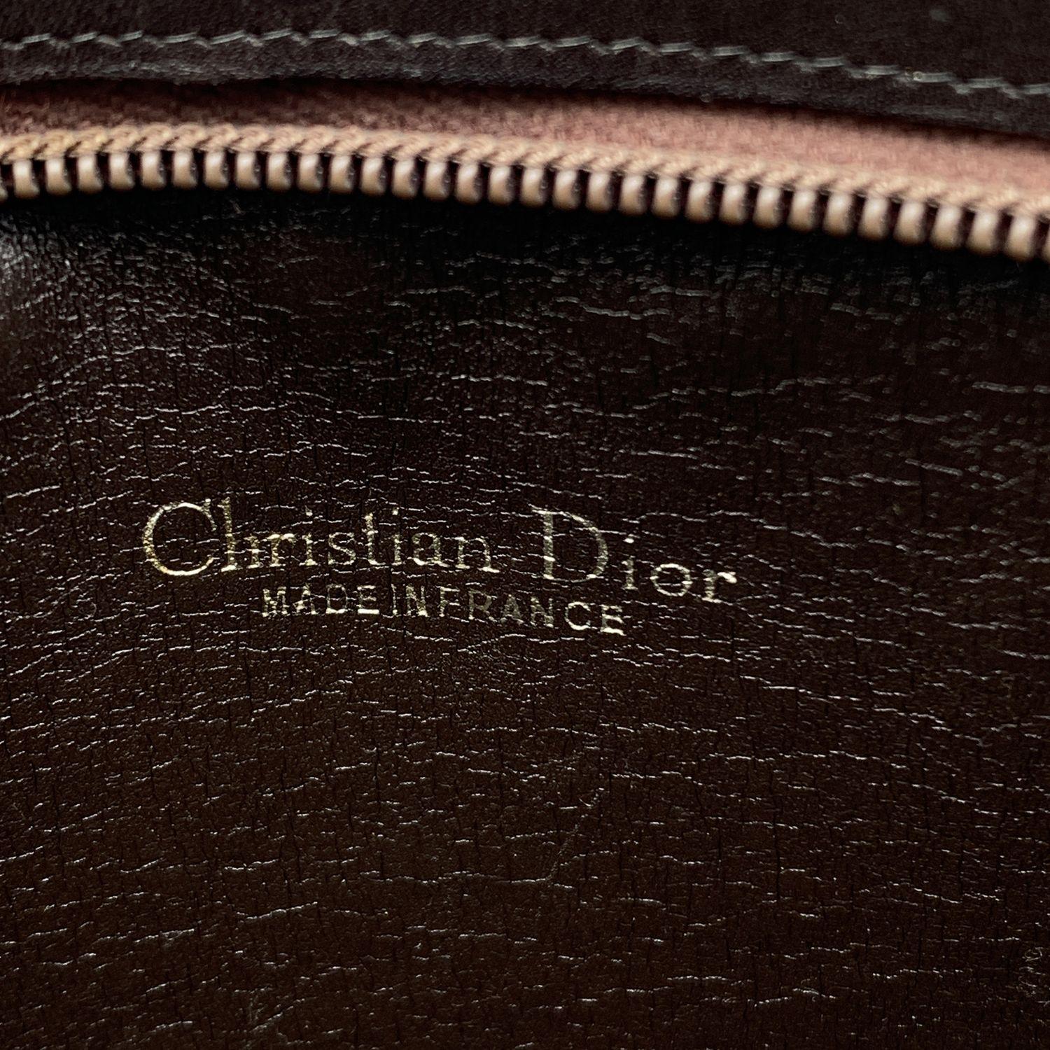 Christian Dior Vintage Brown Canvas Oblique Monogram Shoulder Bag 2