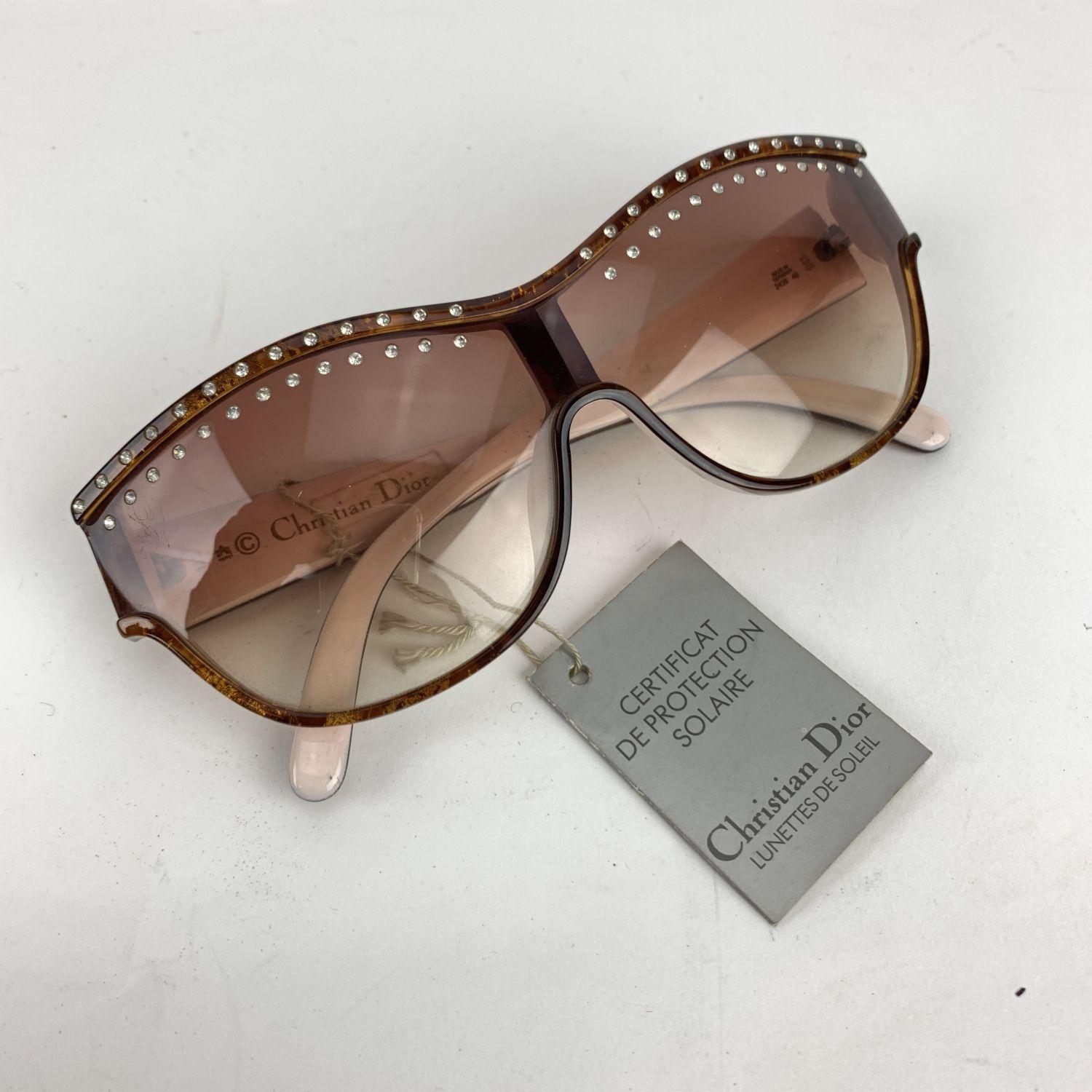 Christian Dior Vintage Brown Crystal Sunglasses 2438 58/15135 mm 3