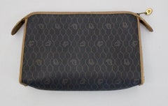 Christian Dior Vintage Brown Honeycomb Clutch