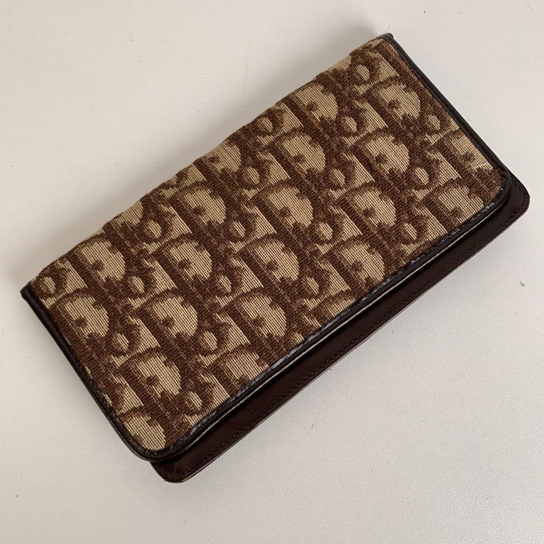 dior brown wallet