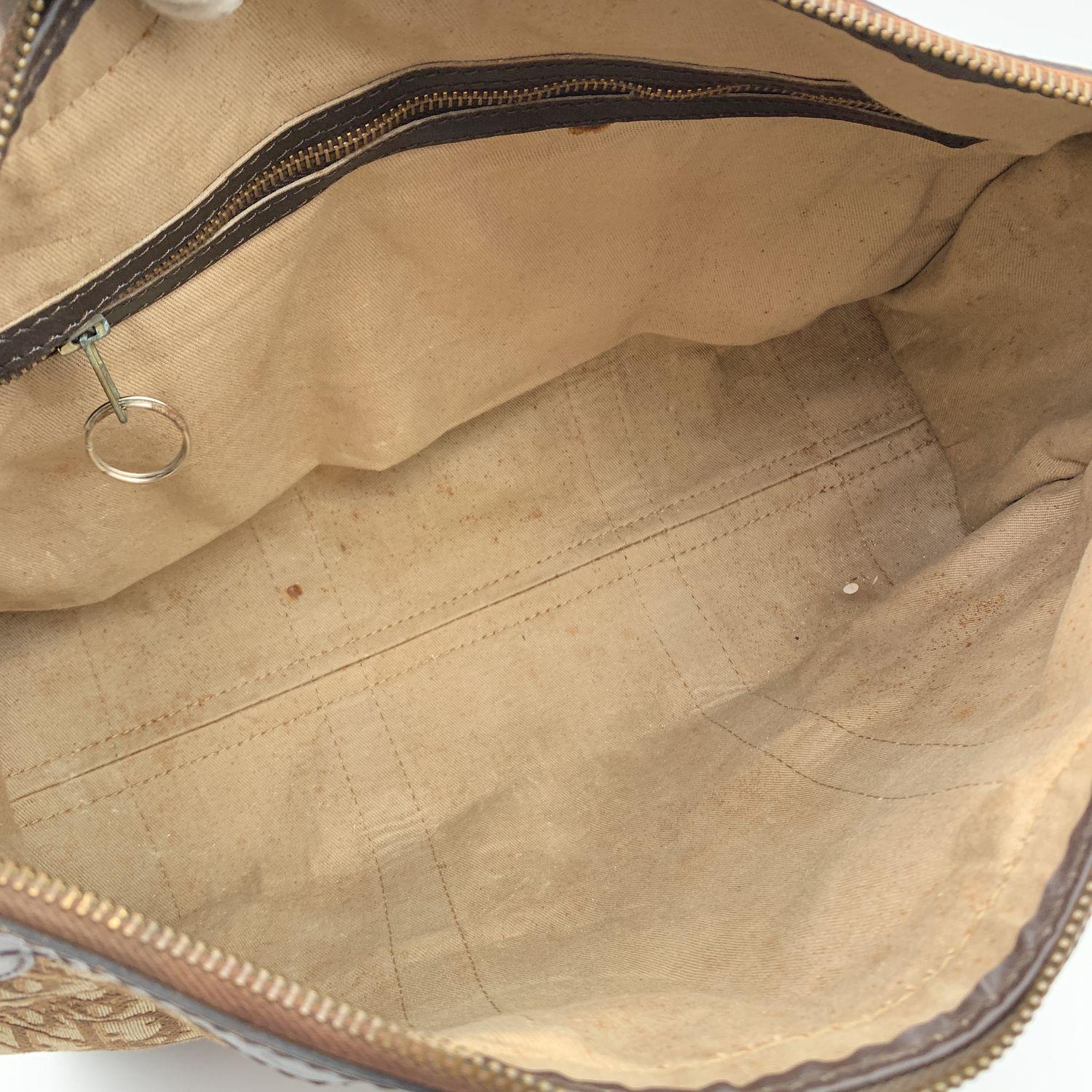 Christian Dior Vintage Brown Logo Monogram Oblique Canvas Satchel Bag 1