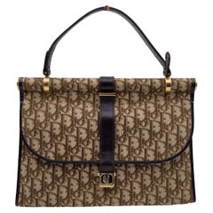 Christian Dior Vintage Braune Logo-Wandteppich-Handtasche mit Monogramm