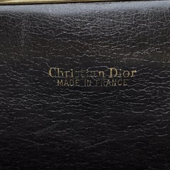Christian Dior Vintage Brown Logo Tapestry Canvas Clutch Purse