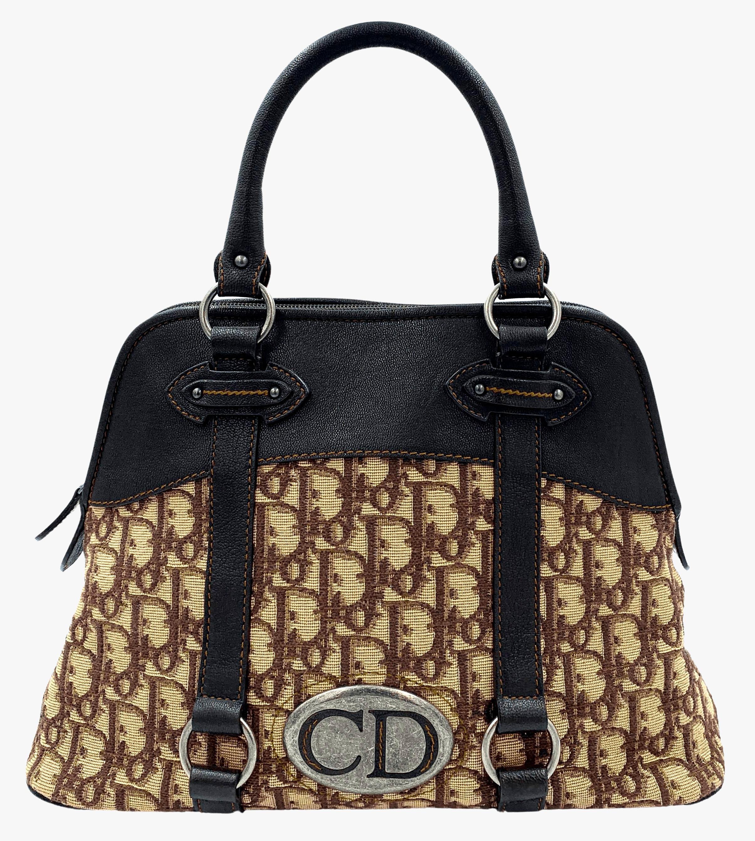 Christian Dior Vintage Brown Monogram CD Tote Bag, 2000s Unisexe en vente