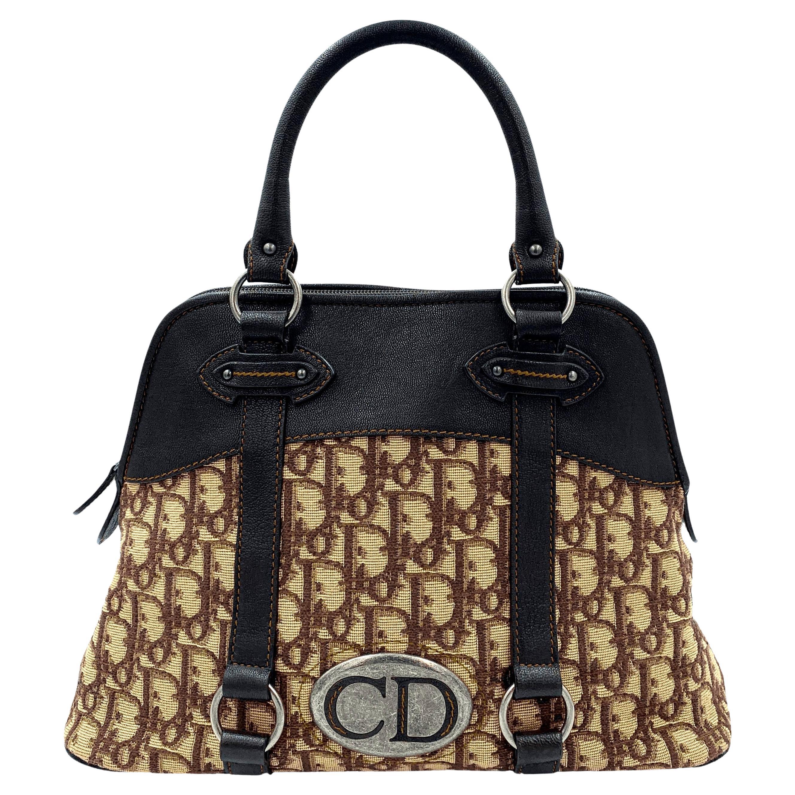 Christian Dior Vintage Brown Monogram CD Tote Bag, 2000s en vente