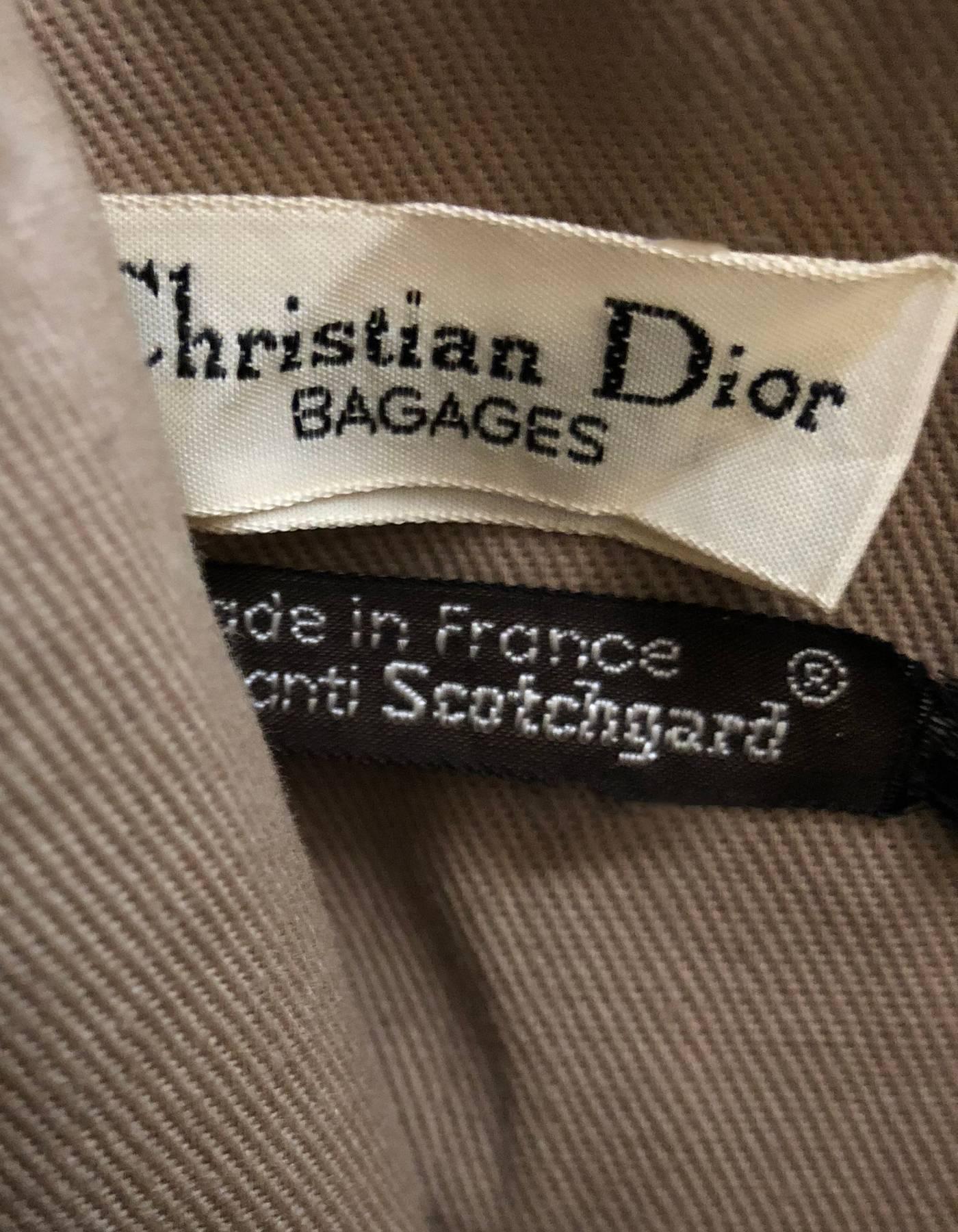 Christian Dior Vintage Brown Monogram Diorissimo Large Top Handle Boston Bag 4