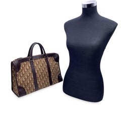 Christian Dior Vintage Brown Oblique Canvas Satchel Bag