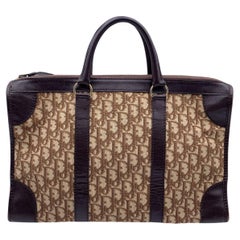 Christian Dior Vintage Brown Oblique Canvas Satchel Bag