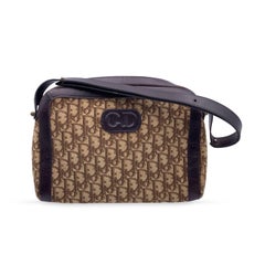 Christian Dior Vintage Brown Oblique Monogram Canvas Shoulder Bag