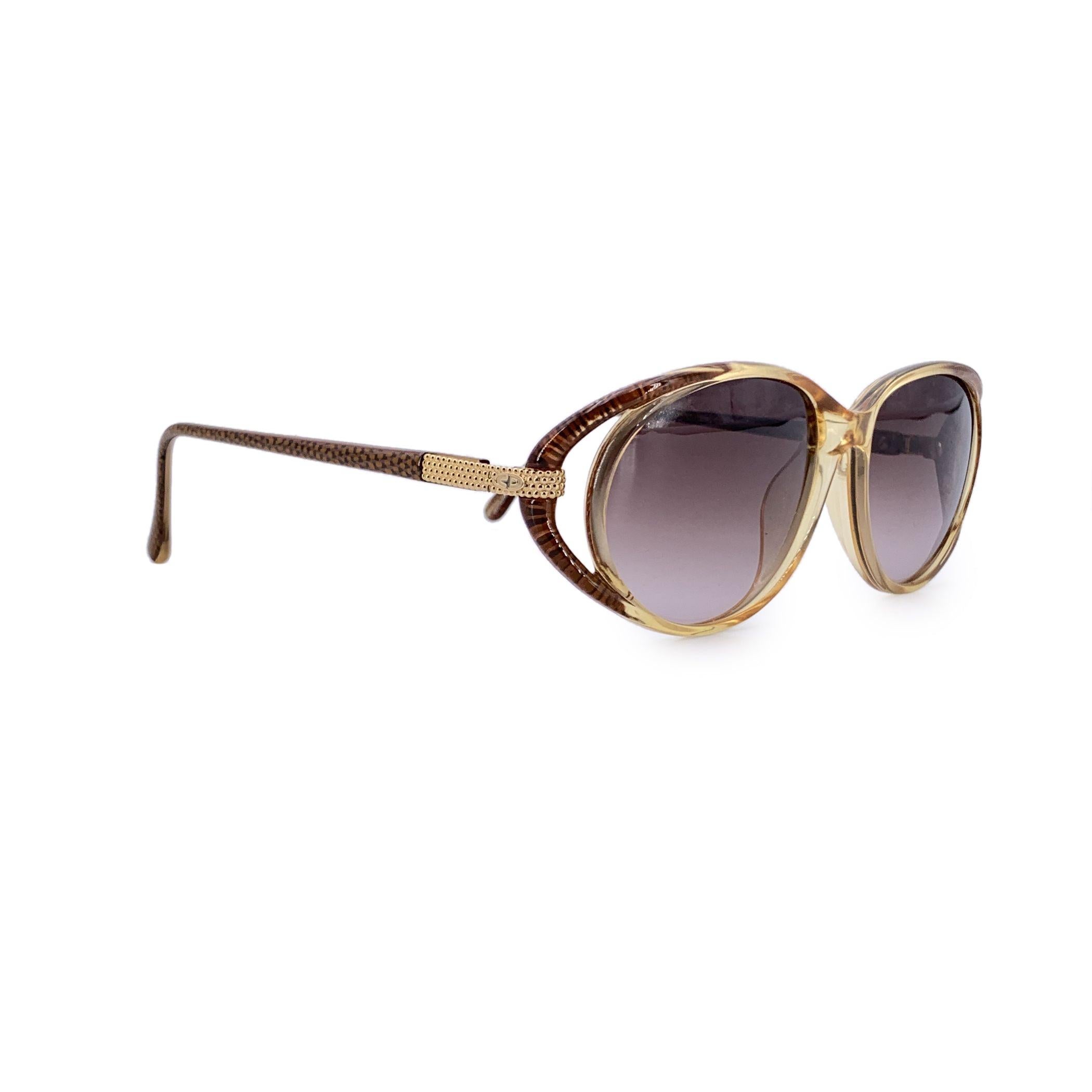 Gray Christian Dior Vintage Brown Optyl Sunglasses 2808 56/14 130mm For Sale