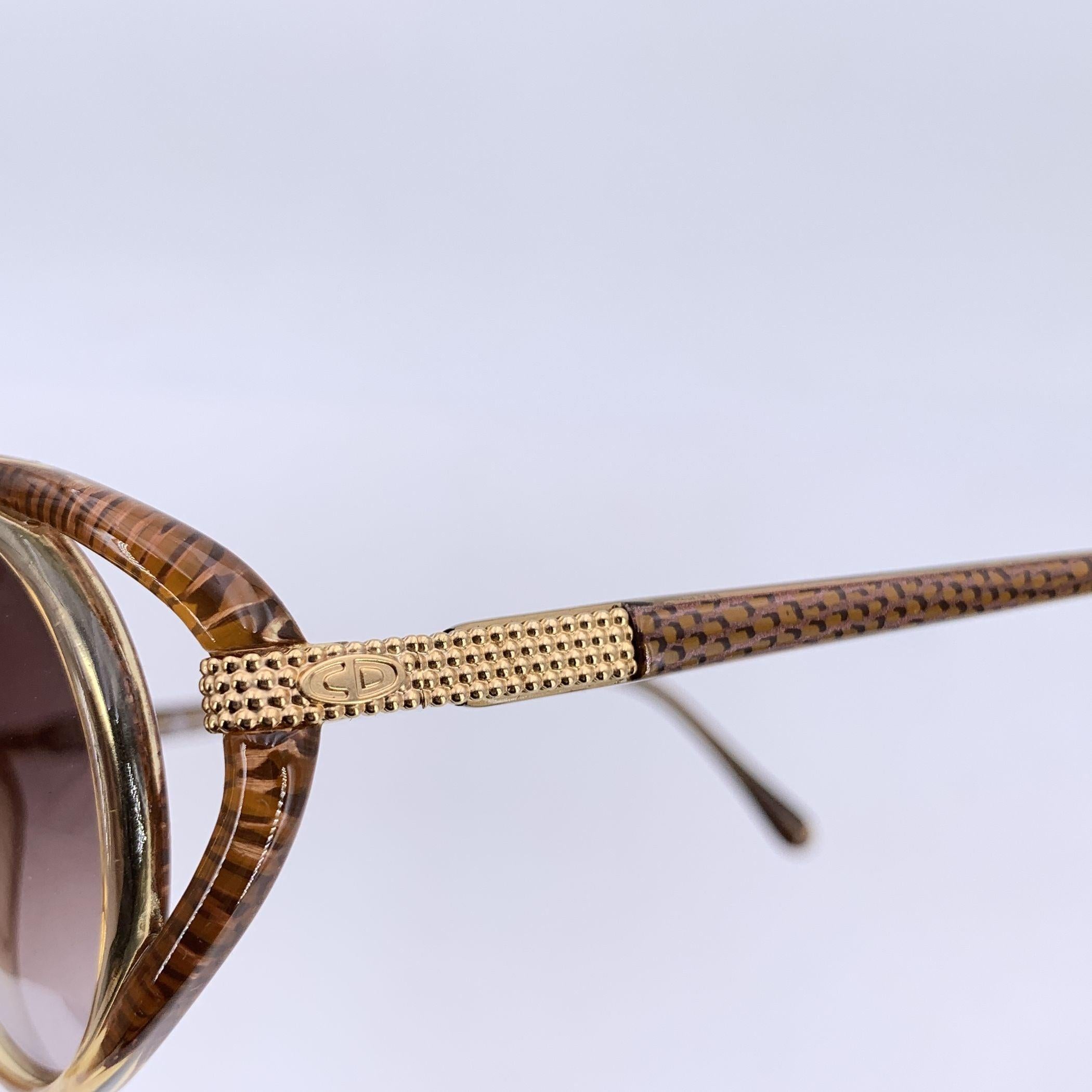 Christian Dior Vintage Brown Optyl Sunglasses 2808 56/14 130mm In Excellent Condition For Sale In Rome, Rome