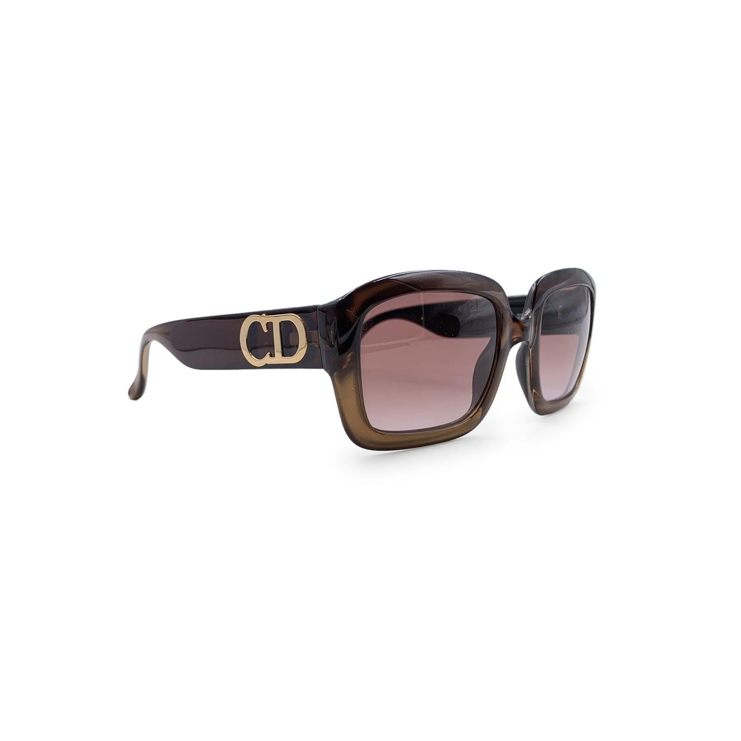 Christian Dior Vintage Brown Sunglasses 2987 10K Optyl 54/22 In Excellent Condition In Rome, Rome