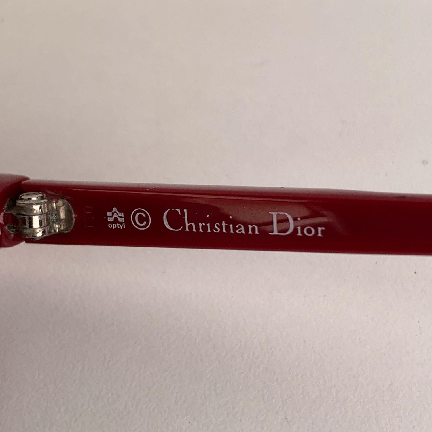 Christian Dior Vintage Burgunderfarbene rosa Optyl-Sonnenbrille Mod 2324 1