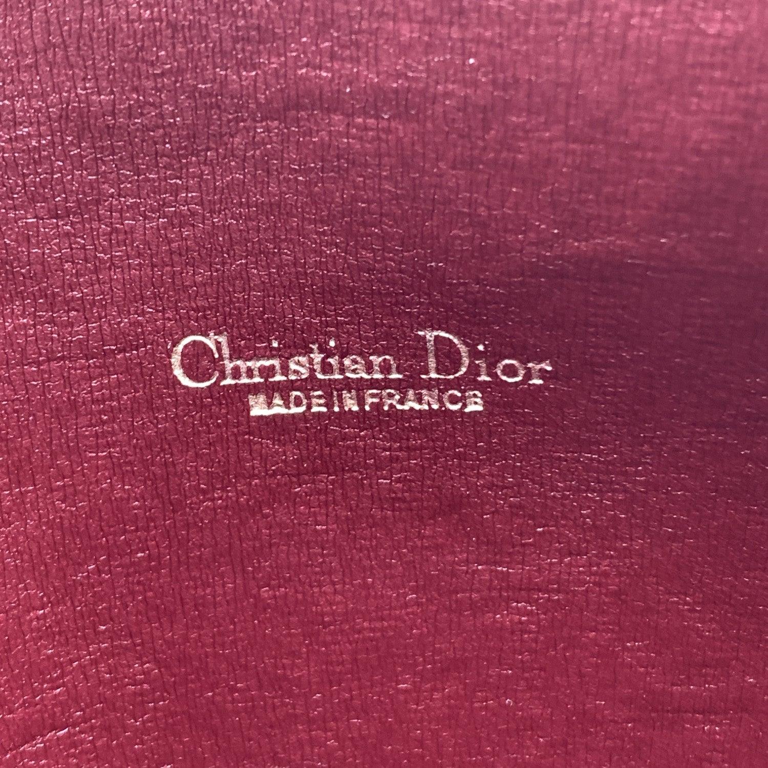 Christian Dior Vintage Burgundy Trotter Oblique Canvas Shoulder Bag 1