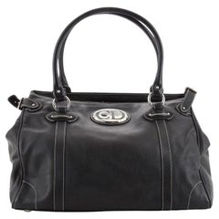 Christian Dior Vintage CD Logo Tote Leather Medium