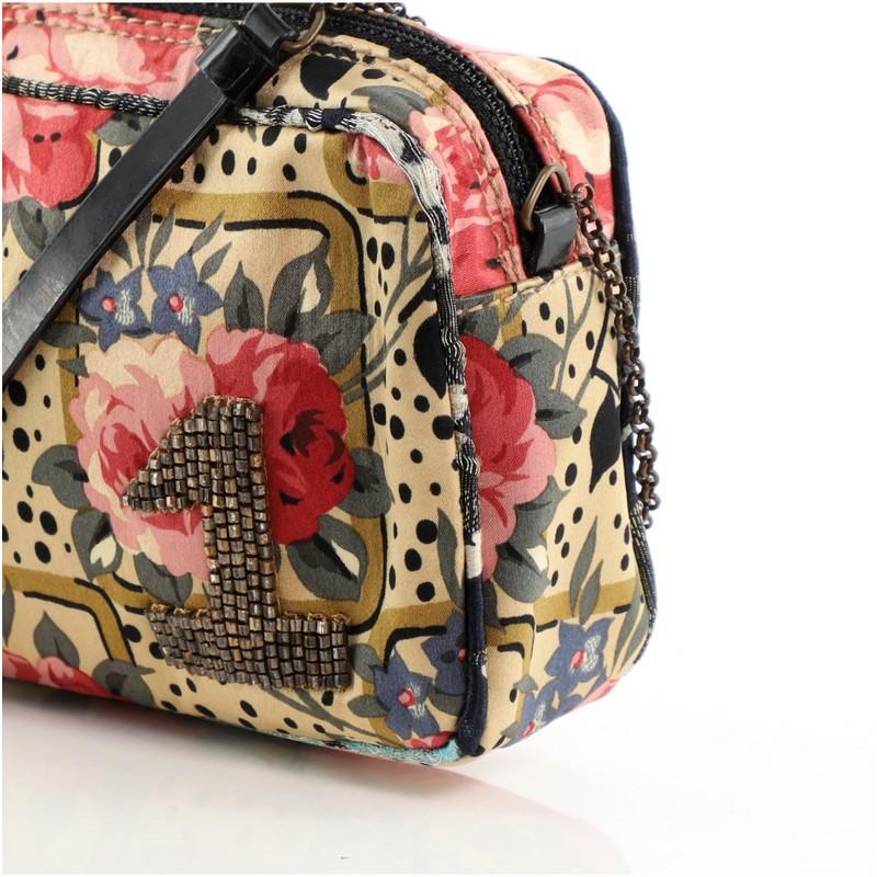Women's or Men's Christian Dior Vintage Chain Clutch Beaded Printed Satin Small