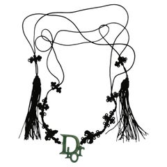 CHRISTIAN DIOR Vintage Chinese Passementerie Tassel Necklace Belt