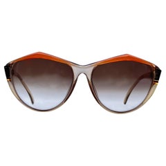 Christian Dior Vintage Clear Orange Optyl 2234 Butterfly Sunglasses