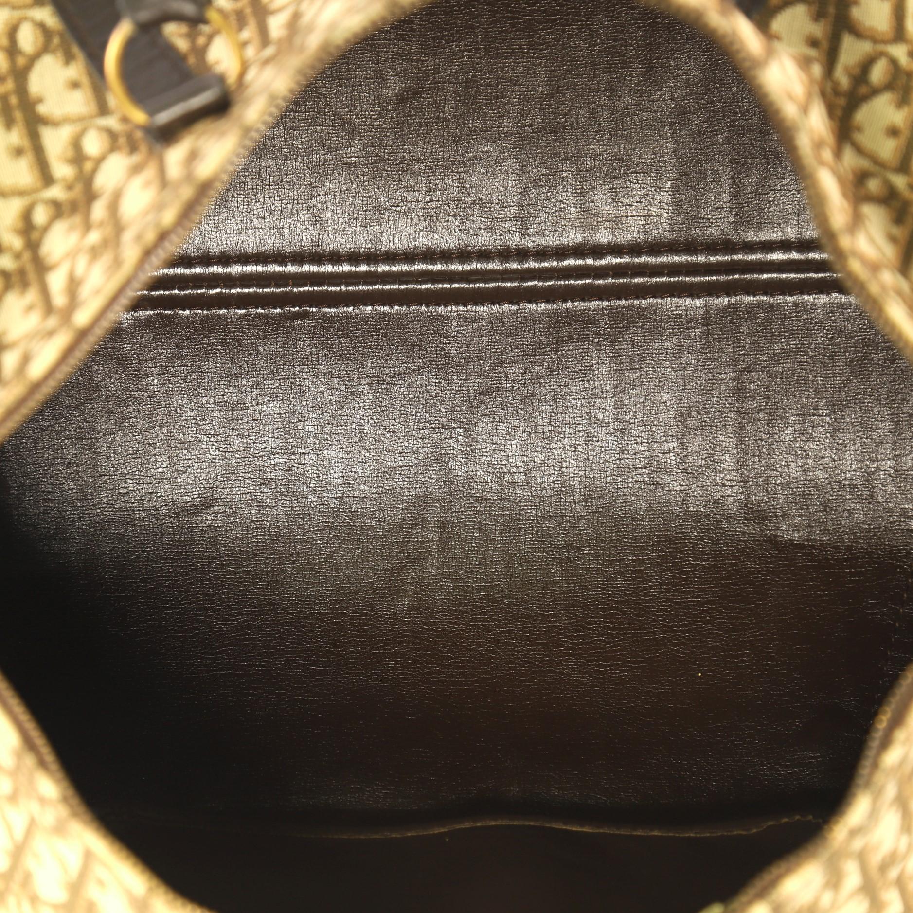 Christian Dior Vintage Convertible Weekender Bag Diorissimo Canvas Large In Good Condition In NY, NY