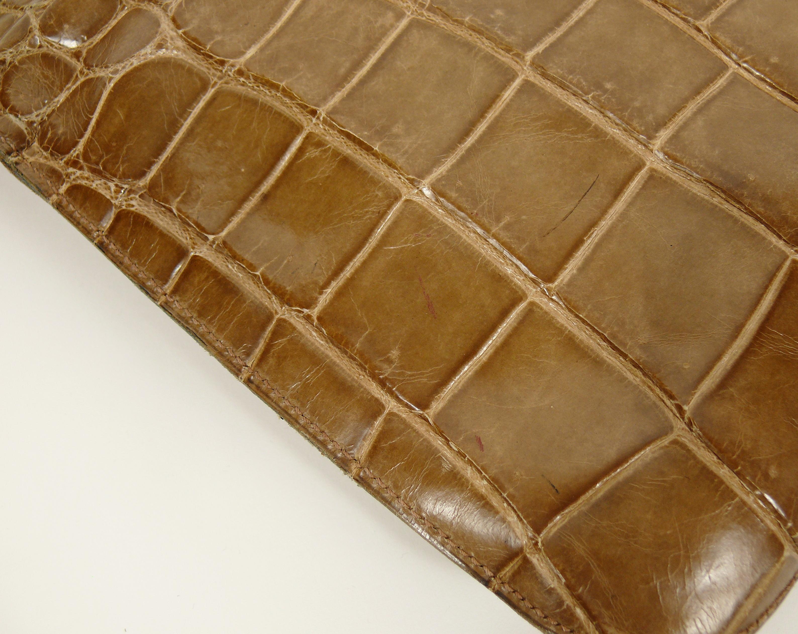 Christian Dior Vintage Crocodile Leather Envelope Clutch 5