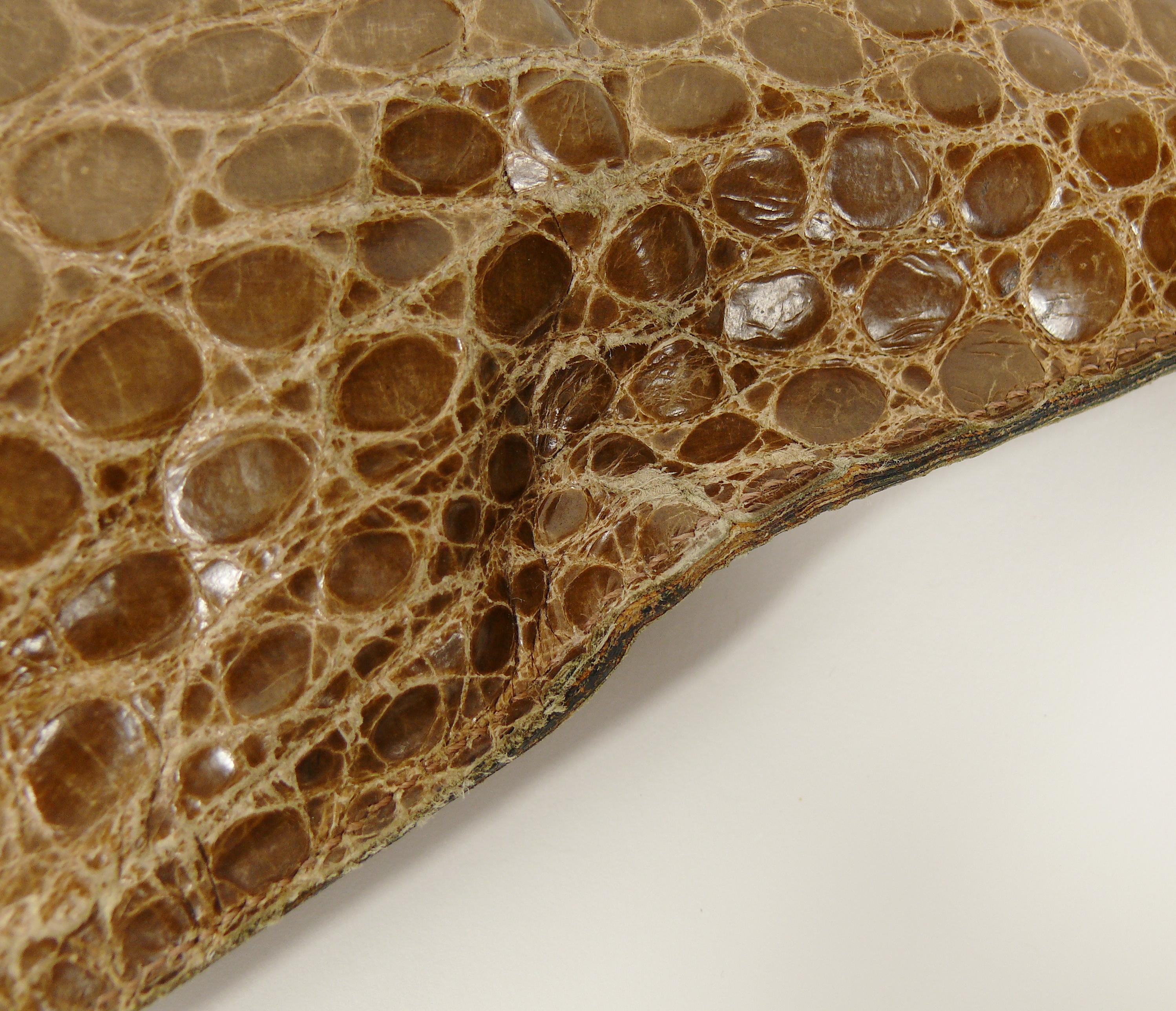 Christian Dior Vintage Crocodile Leather Envelope Clutch 6
