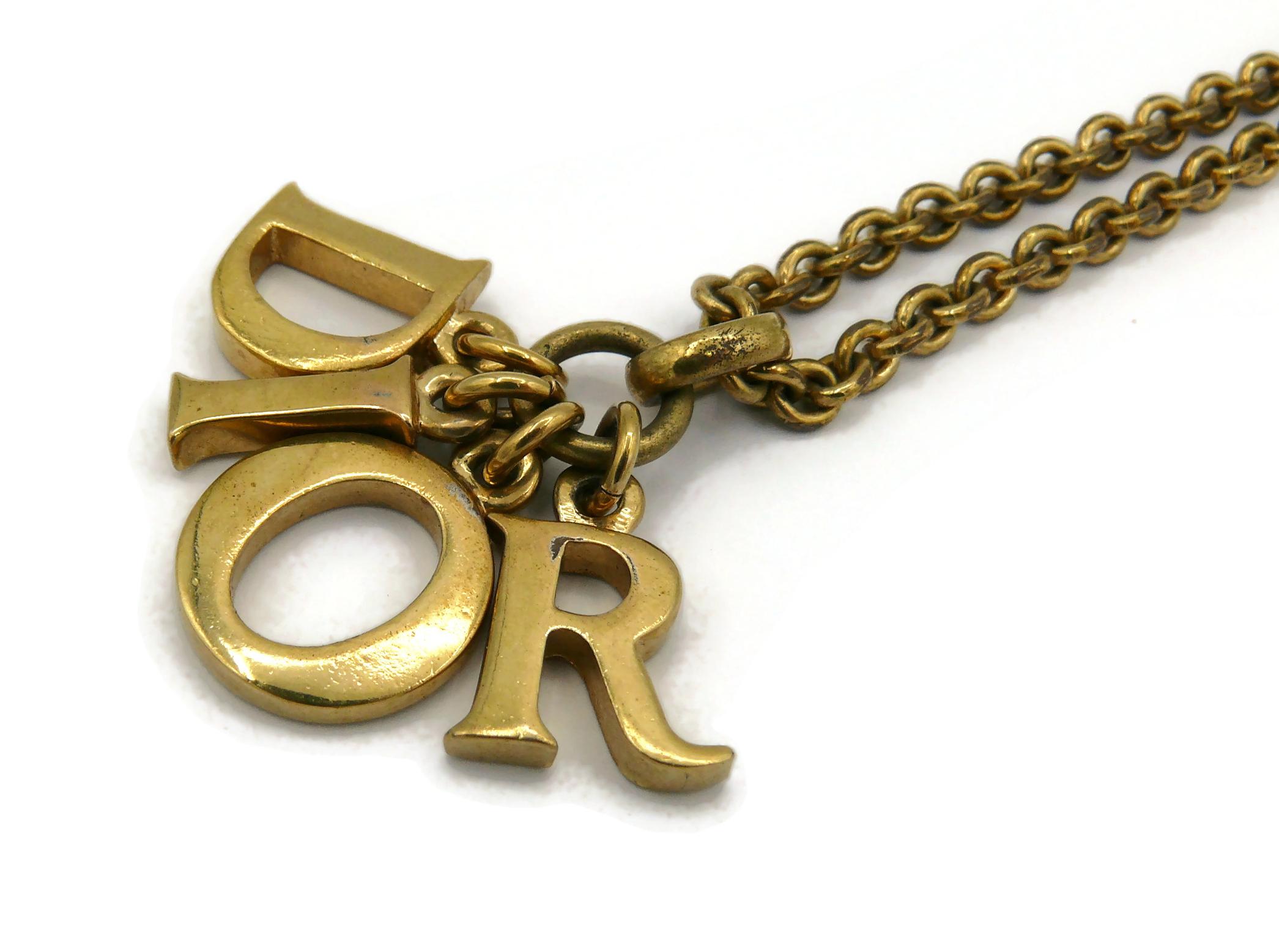 CHRISTIAN DIOR Vintage D I O R Pendant Necklace For Sale 4
