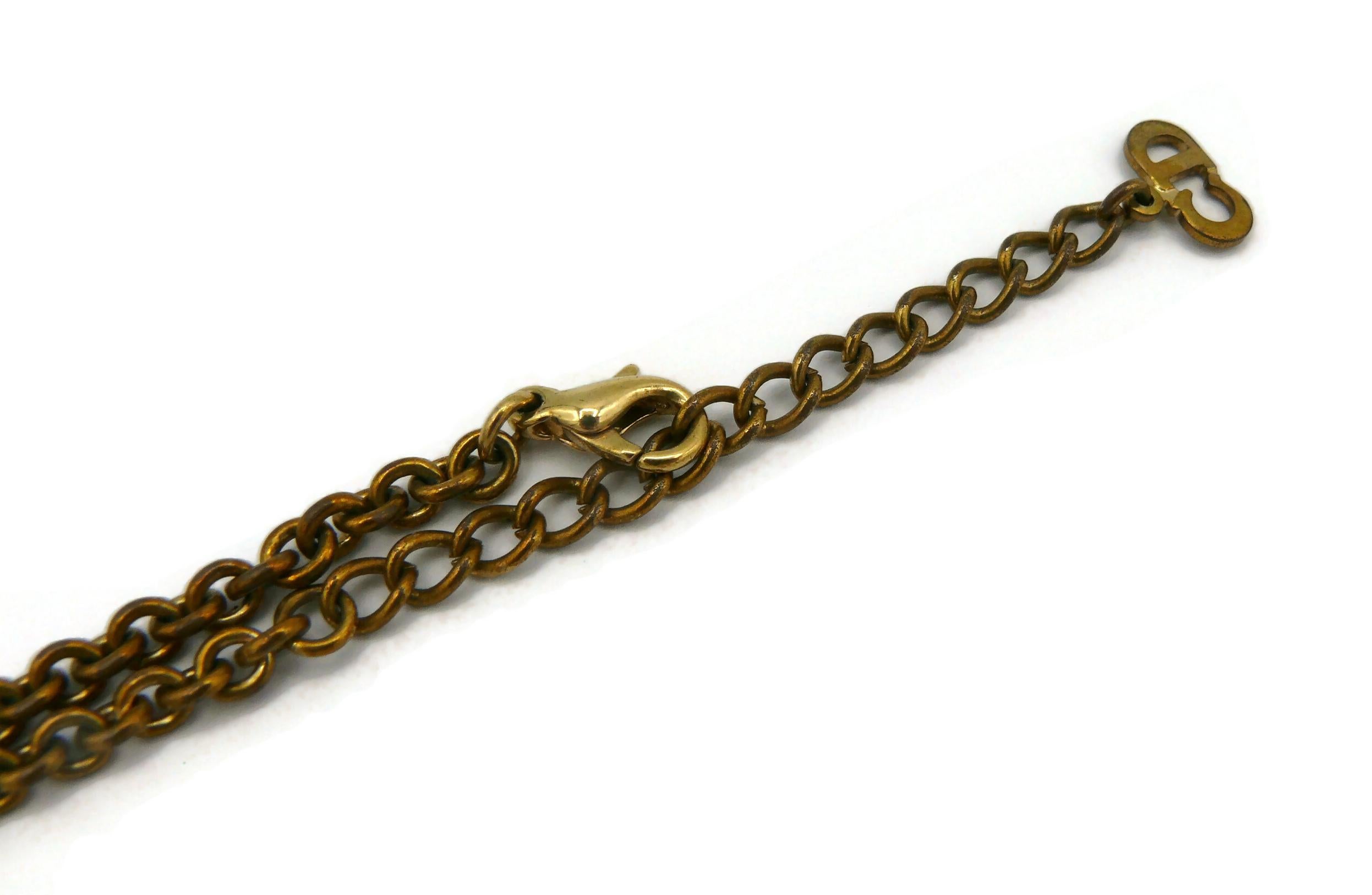 CHRISTIAN DIOR Vintage D I O R Pendant Necklace For Sale 8