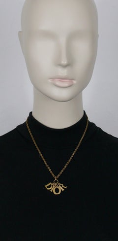 CHRISTIAN DIOR Vintage D I O R Pendant Necklace