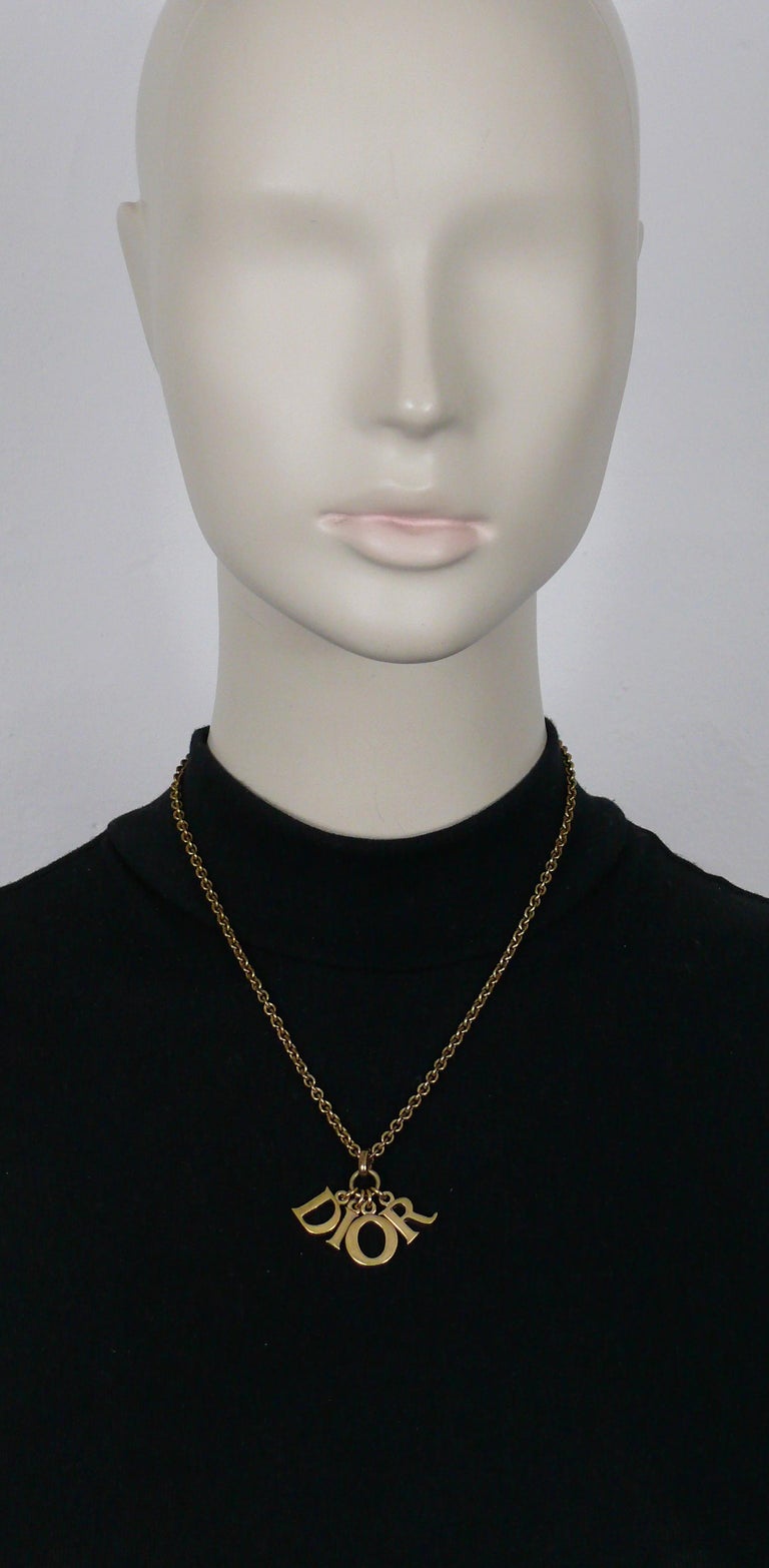 CHRISTIAN DIOR Vintage D I O R Pendant Necklace For Sale at 1stDibs