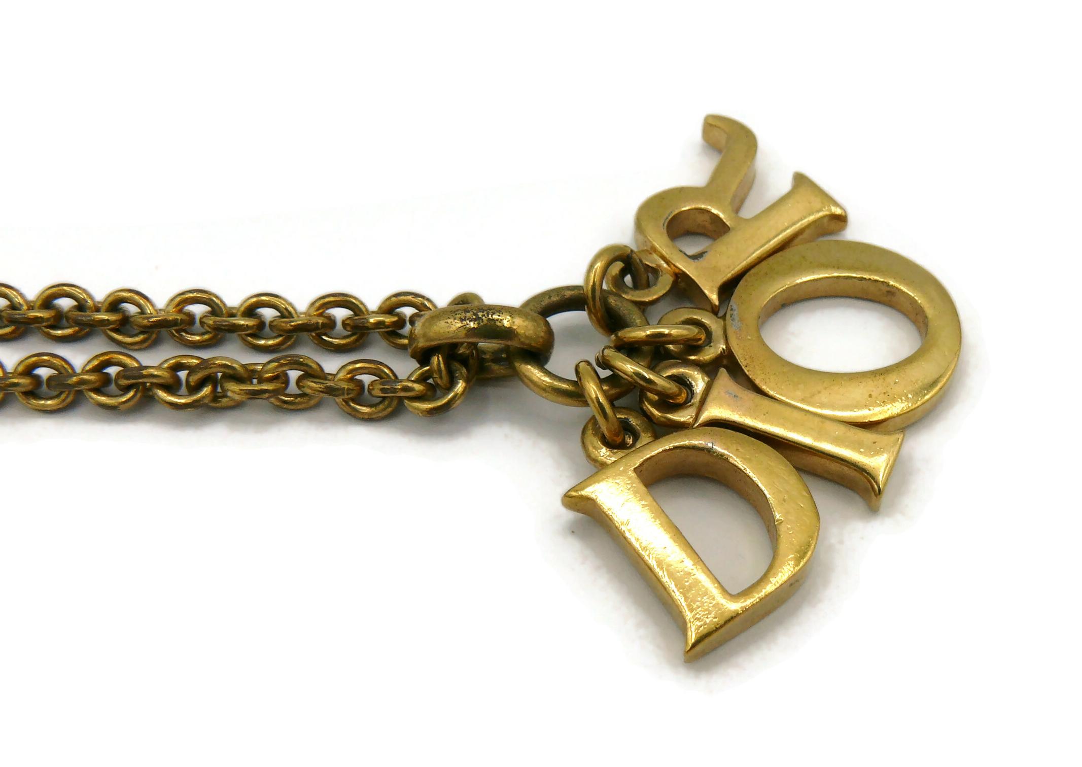 CHRISTIAN DIOR Vintage D I O R Pendant Necklace For Sale 2