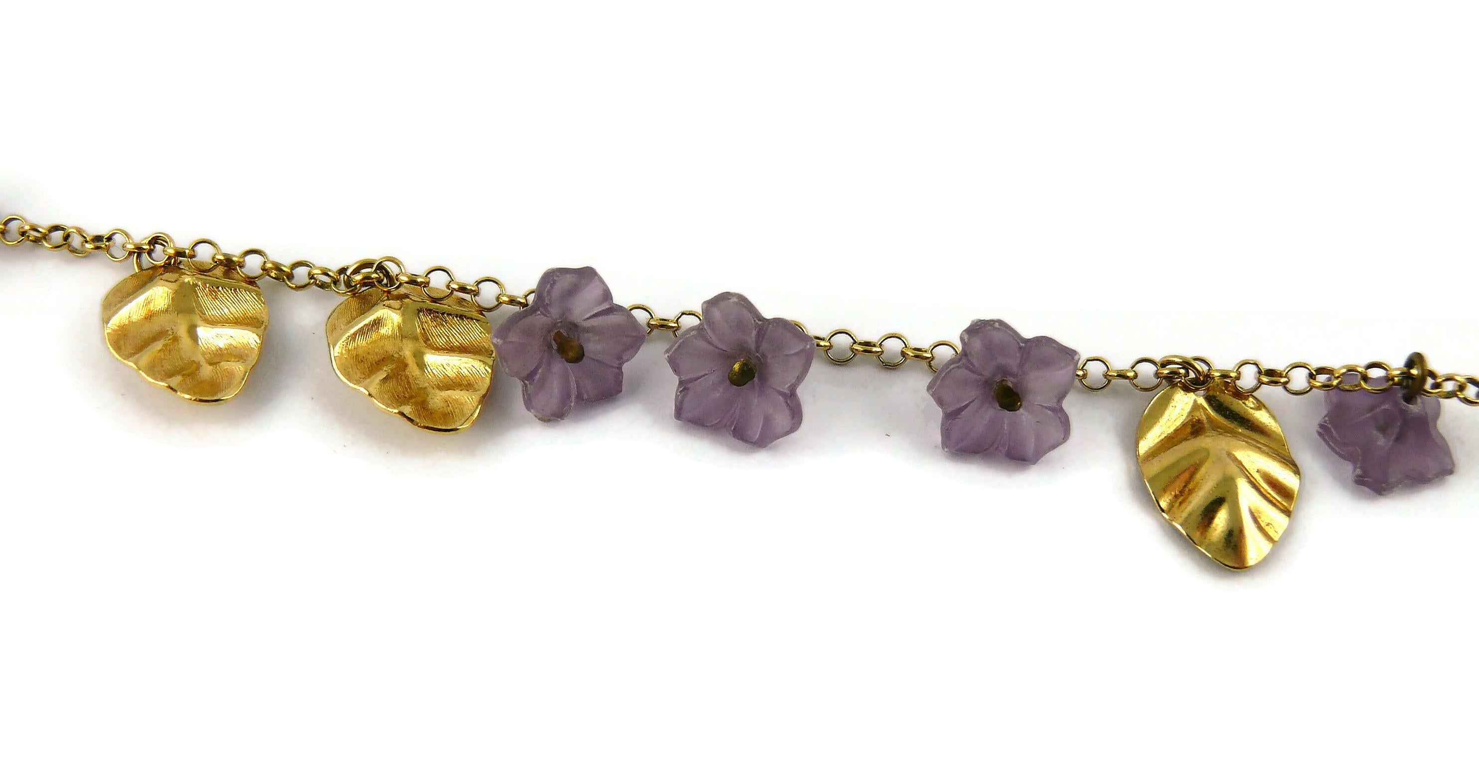 Christian Dior Vintage Delicate Floral Necklace In Good Condition For Sale In Nice, FR