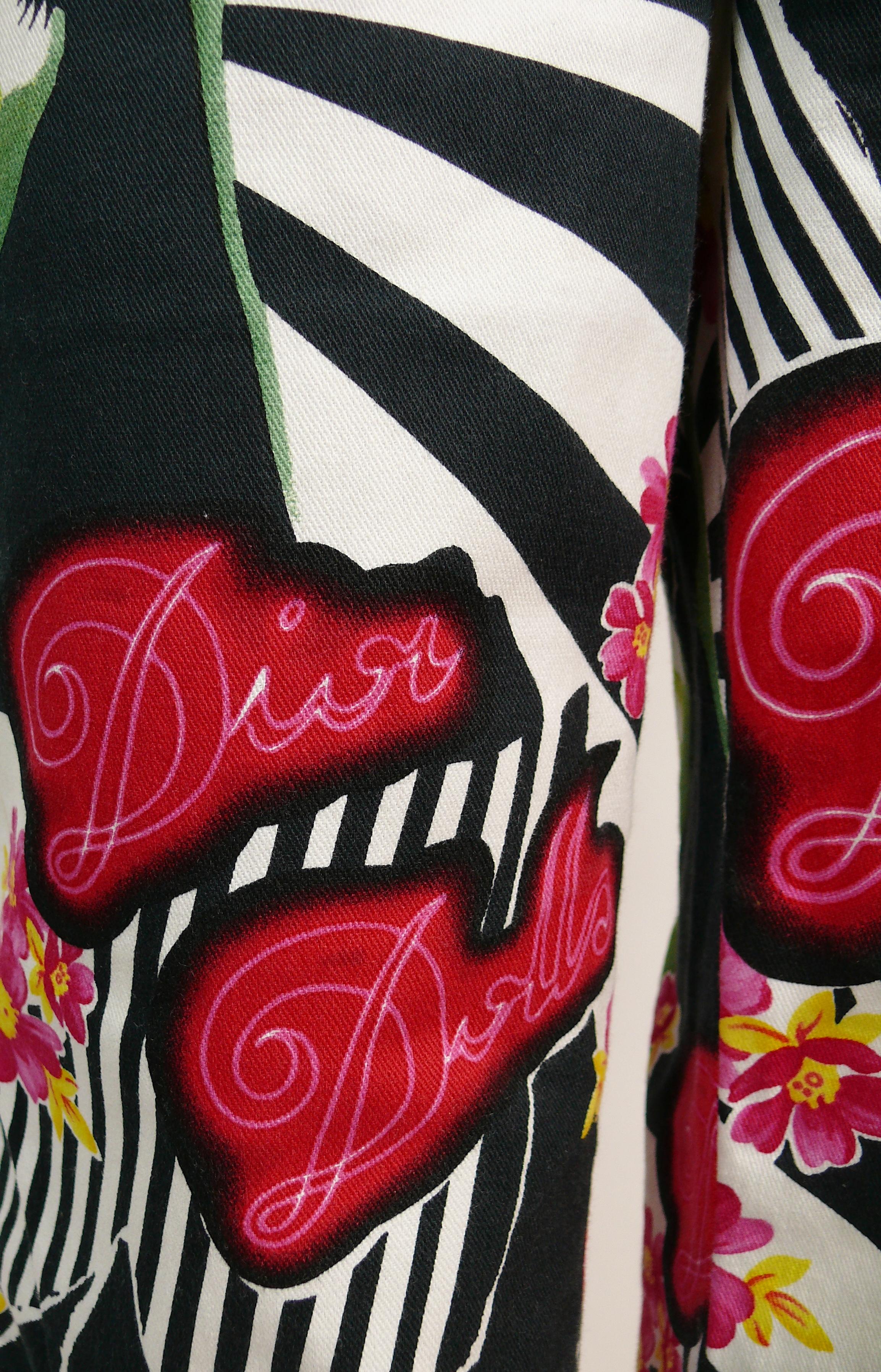 Christian Dior Vintage Dior Dolls Neons Pants US Size 8 For Sale 2