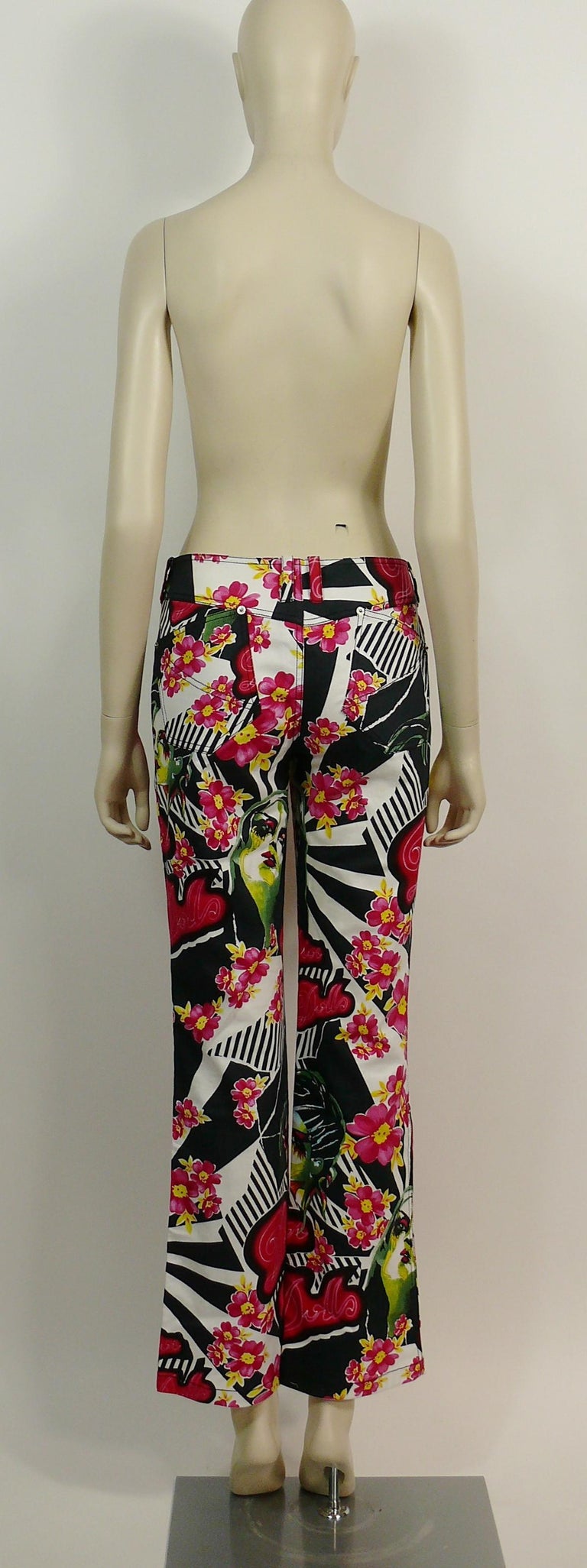 Christian Dior Vintage Dior Dolls Neons Pants US Size 8 For Sale