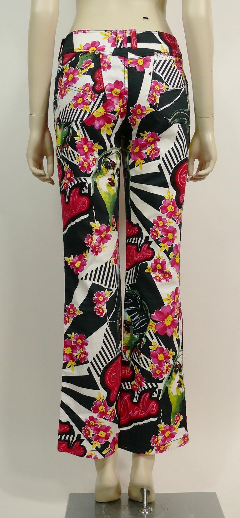 Christian Dior Vintage Dior Dolls Neons Pants US Size 8 For Sale