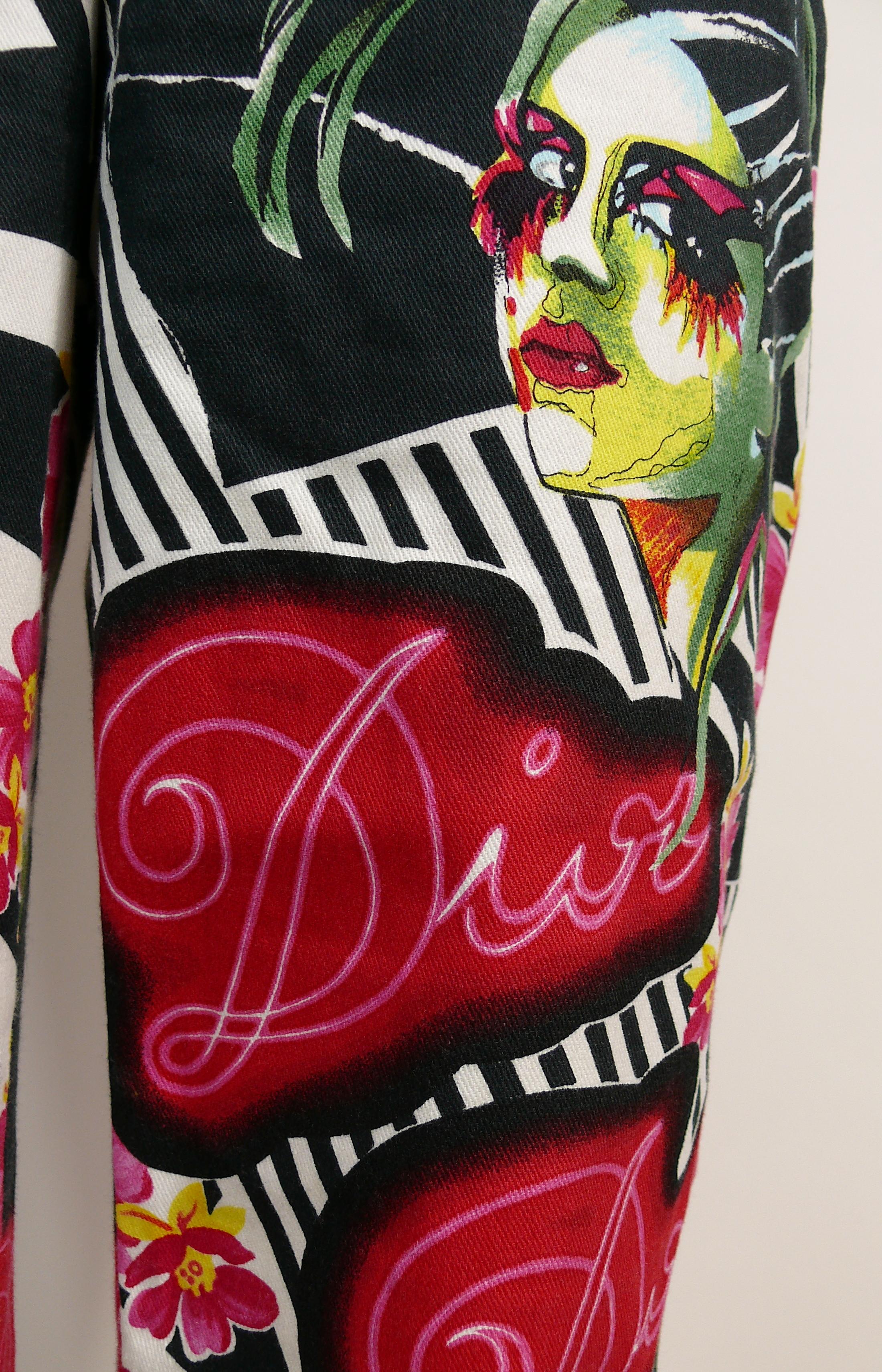 Christian Dior Vintage Dior Dolls Neons Pants US Size 8 For Sale 1
