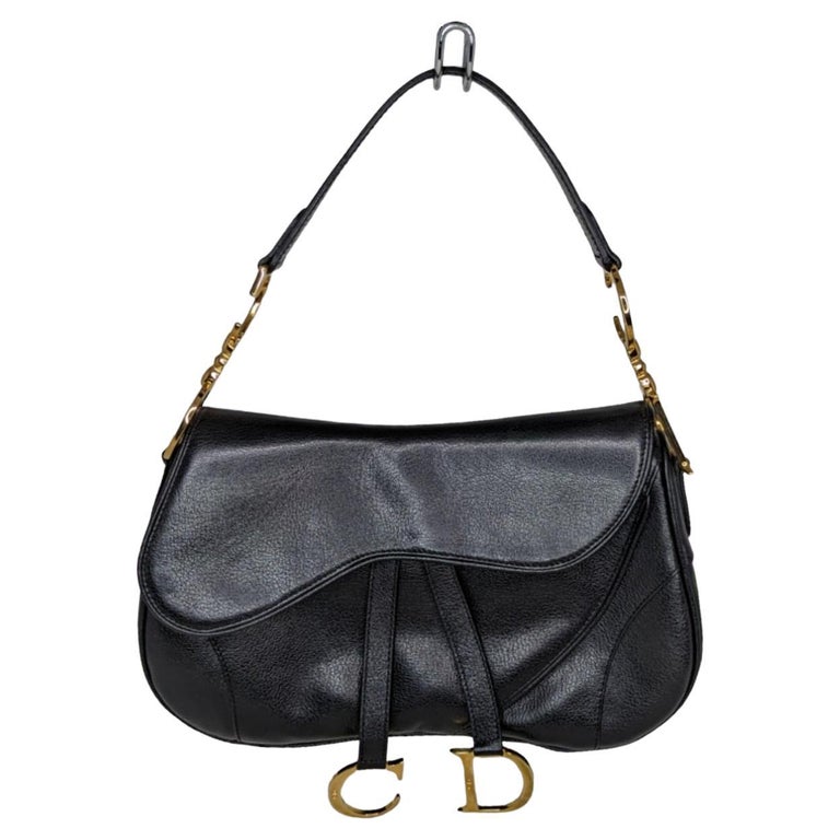 Christian Dior Vintage Double Saddle Bag For Sale at 1stDibs
