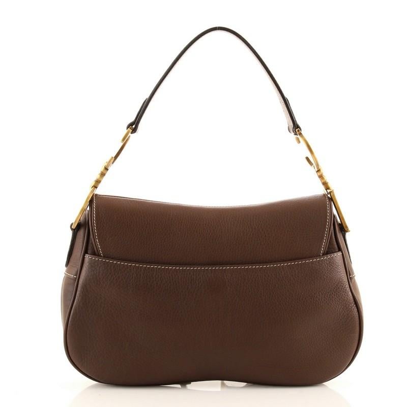 Christian Dior Vintage Bolso Doble Silla Piel Negro