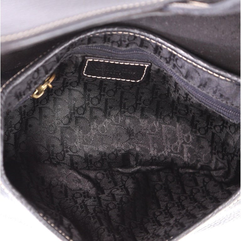 Christian Dior Vintage Double Saddle Bag Leather at 1stDibs