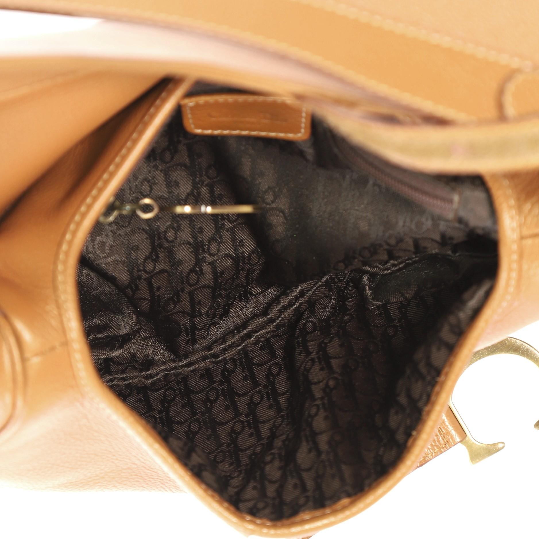 Women's Christian Dior Vintage Double Saddle Bag Leather