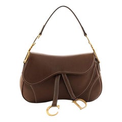 Christian Dior Vintage Double Saddle Bag Leather