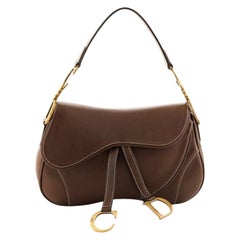 Christian Dior Vintage Double Saddle Bag Leather